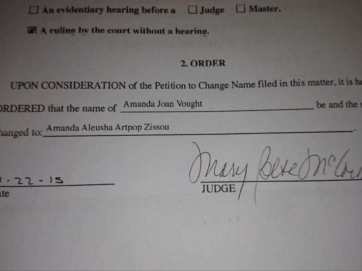 4. a fan legally changing their midde name to “Artpop”