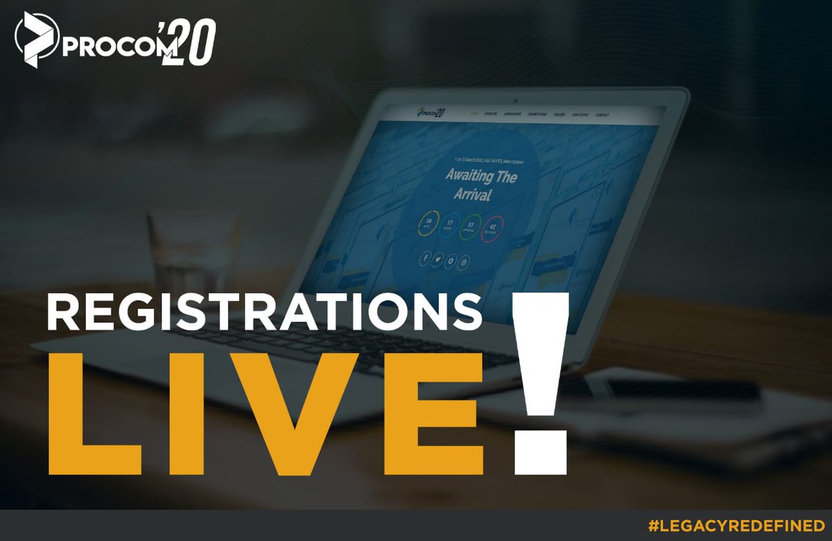 procom2022's tweet photo. The announcement you've been waiting for is here. Registrations for PROCOM 2020 are now live.
Register here: https://t.co/pydV26GN7m
#JoinTheHype
#LegacyRedefined
#Procom2020 https://t.co/wTQ1Plvsba