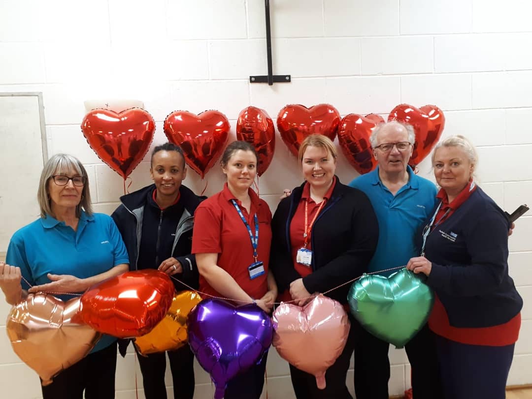 LincsRehab's tweet photo. Cardiac rehab awareness week last week! The teams shared heart cakes, balloons, fun and the exercise and education programmes across the county! Did you manage to complete 150 minutes of moderate exercise last week? 
@LincsCommHealth @PHE_uk  @DHSCgovuk @NHSEngland https://t.co/ZvlX4vYlhE