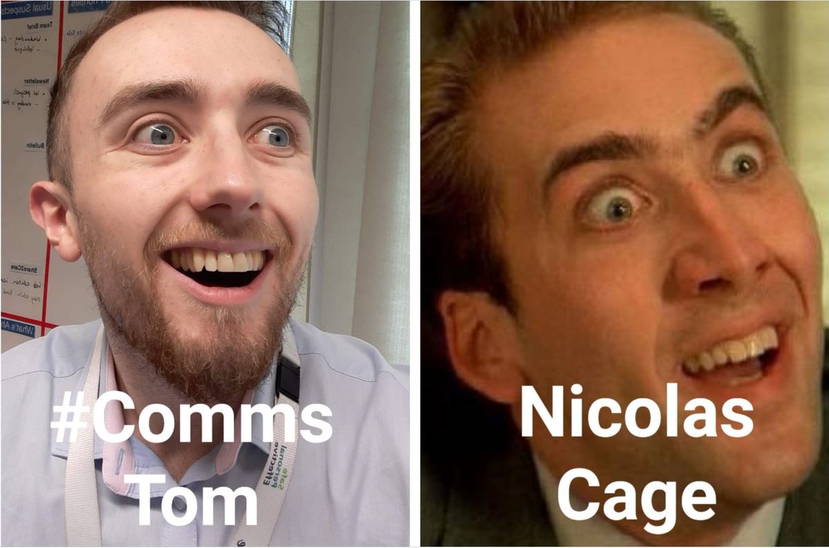 ELHTComms's tweet photo. We've decided to give the #dopplegangerchallenge a go in our #comms office... do you have any look-a-likes in your team? @BethanyJoyLenz @chrissyteigen #NicolasCage @ThunderbirdsHQ #CommsHeroes #ELHTCommsHeroes #MondayMadness ๐คฃ @ruqaiyahNHS @CorrenAlyssa @copyqat #CommsTom https://t.co/bHmci1LQ57