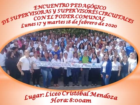 LaidelyPsuv's tweet photo. #FelizLunesATodos El día de hoy en nuestro estado #Trujillo  se esta realizando el Encuentro Pedagógico de Supervisoras y Supervisores Circuitales con el Poder Popular. #SomosPatriaInexpugnable   
@NicolasMaduro @psuvaristobulo
@RangelSilva4F @MPPEDUCACION @GobTrujillo https://t.co/bg4allvnfJ