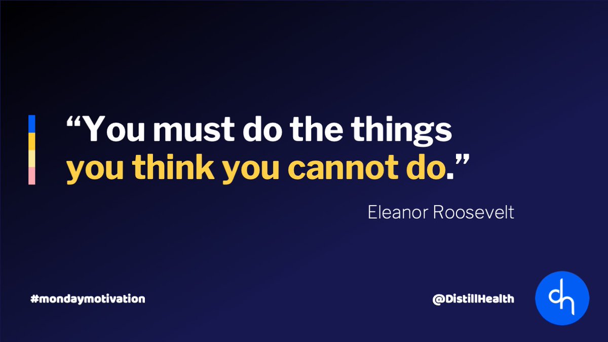 DistillHealth's tweet image. Think you can't do it? Great sign it's something you gotta do. 

#mondaymotivation