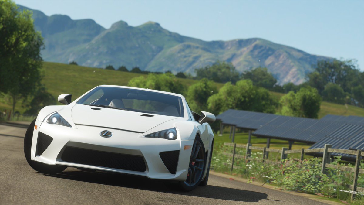 1TrackSim's tweet image. “F” is for farming. #SolarFarm #FPerformance. Get it? | Lexus LFA - #ForzaHorizon4 #fh4 #ForzaShare #Forzatography