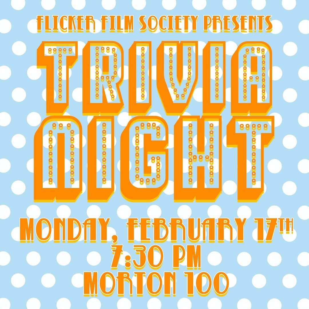 FlickerUNCW's tweet photo. TONIGHT we're having film trivia! We'll be forming teams and running through film-based Kahoots and a whole game made by your Flicker officers. The champion team will win a special prize at the end, so you don't want to miss this! https://t.co/nqnGucbO6u