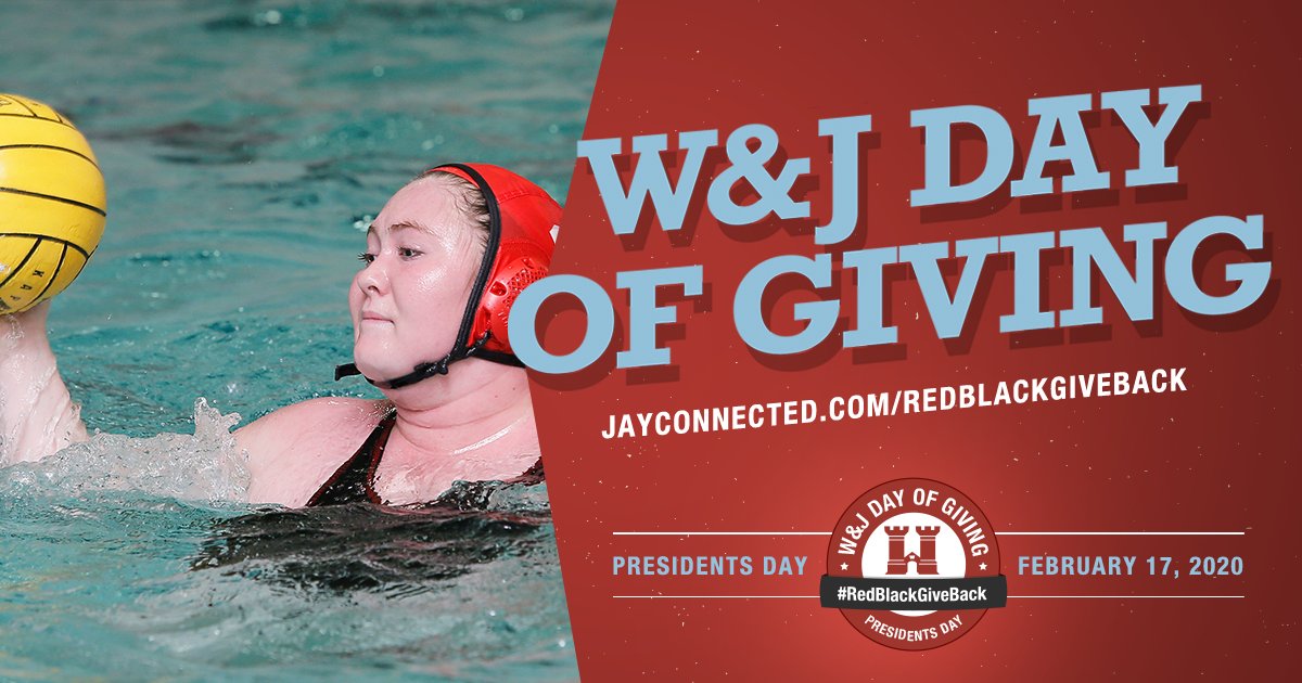 washjeffpolo's tweet photo. TODAY is the day to make your gift to men’s or women’s W&amp;J Water Polo. Join fellow #WJAlumni, and
make your gift now at https://t.co/nvoOF6D0OX. #RedBlackGiveBack https://t.co/PHD5CjaR8i
