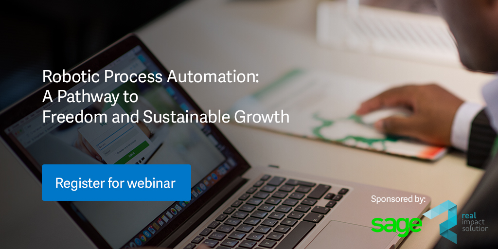SageUSAmerica's tweet photo. Reducing your firm's manual tasks is a key benefit of #RPA. Join us for a February 25 webinar with @RafaelSage and @rparealimpact to learn how this top #accounting trend can benefit your company.

Register today. https://t.co/vajbPe0tmY https://t.co/MAeHkLvyNR