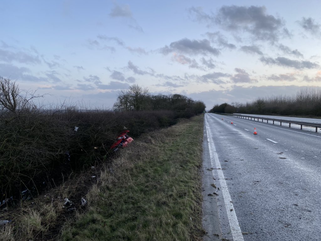 A few images from one of the many jobs attended by the #RPU and the #SRT at the weekend during #StormDenis. These are from an RTC on the A46 near to Thrussington and Ratcliffe-on-the-Wreake. Only one vehicle involved and although it ended up in the ditch; no serious injuries.