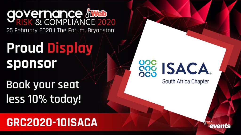 Isacaza's tweet image. Come say Hello! 

Follow this link: 
v2.itweb.co.za/event/itweb/go…

#ITWebGRC2020