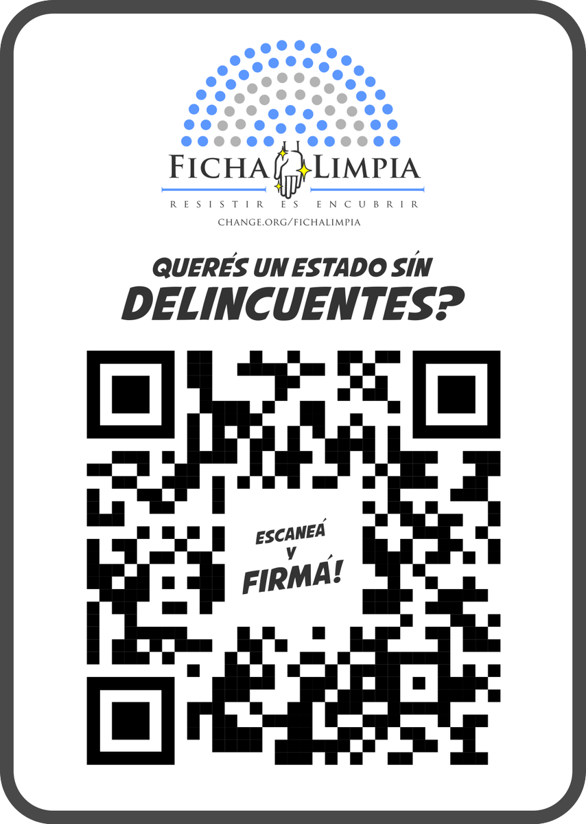 FichaLimpia's tweet photo. 😱#SantaCruz #CABA #Mendoza #SanLuis, cada vez más!
Muchos nos preguntan donde pueden bajar las imágenes de #FichaLimpia y Pedido de #DefensorDelPueblo para imprimir y colocar en las calles
Pueden bajarlas de este tweet!
Dudas? dejen sus comentarios aquí
❤️Gracias heroes❤️ https://t.co/PoVwVwTLaQ