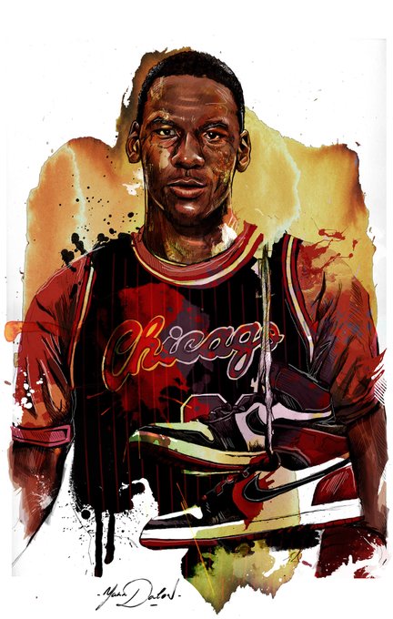 My paintings of Michael Jordan, Happy birthday Legend! 