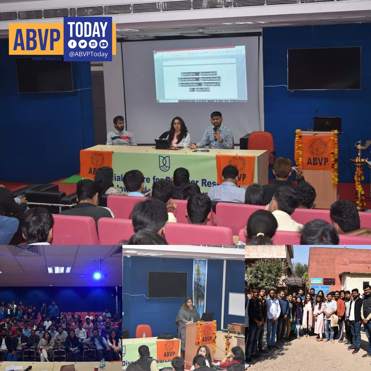ABVPToday's tweet image. Digital Boot Camp was organised by ABVP JNU unit. Eminent speaker like @priyankadeo ji @AdvaitaKala ji delivered lecture on various subject.
#DigitialBootCamp #JNU #DBC
