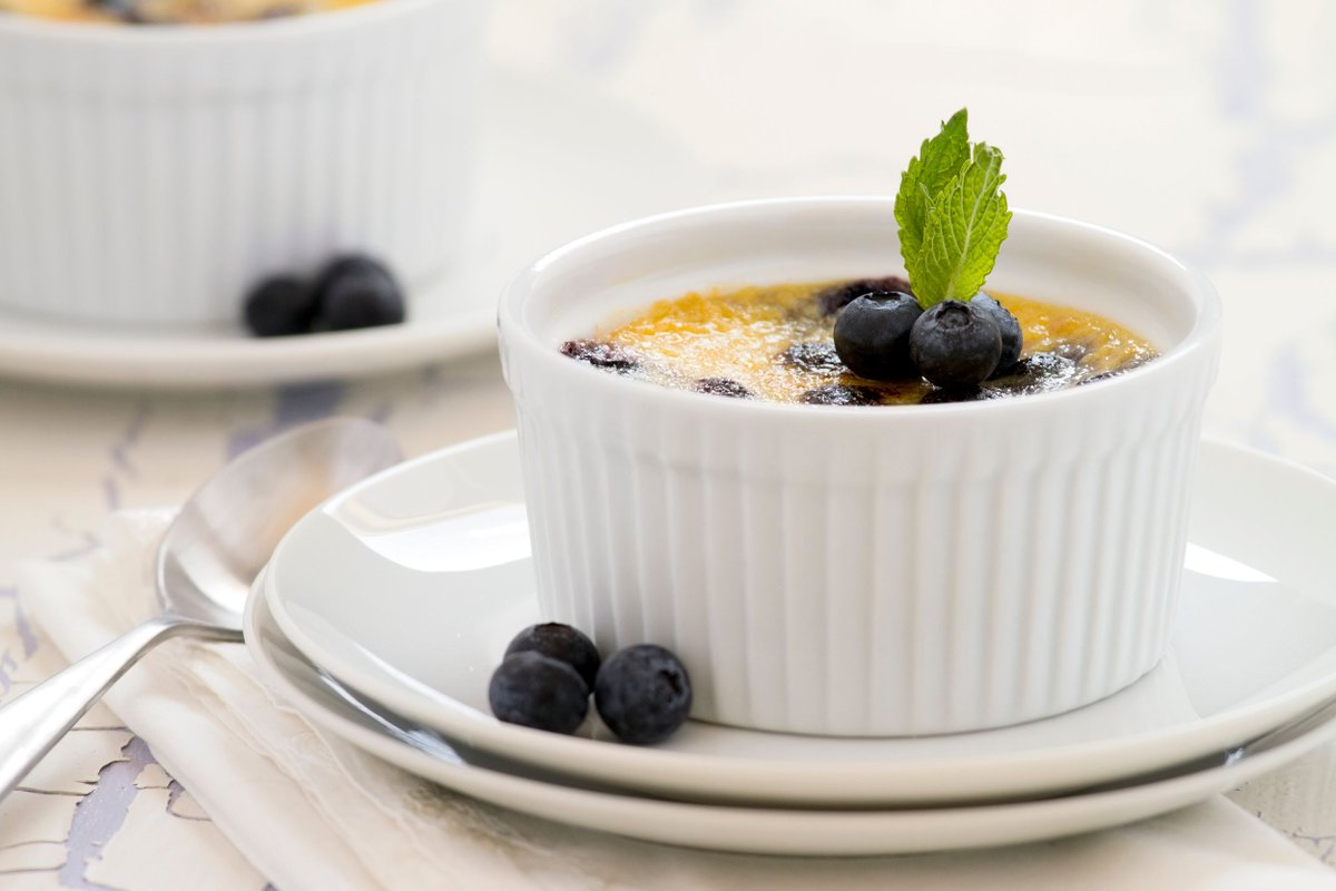 cafesatancoffee's tweet photo. It has been a while since I last invited my amazing patrons here to visit the Cafe. Please take our special for today as my peace offering. 

Our vanilla Crème brûlées with plump blueberries as a garnish is waiting. https://t.co/zllobY75GY