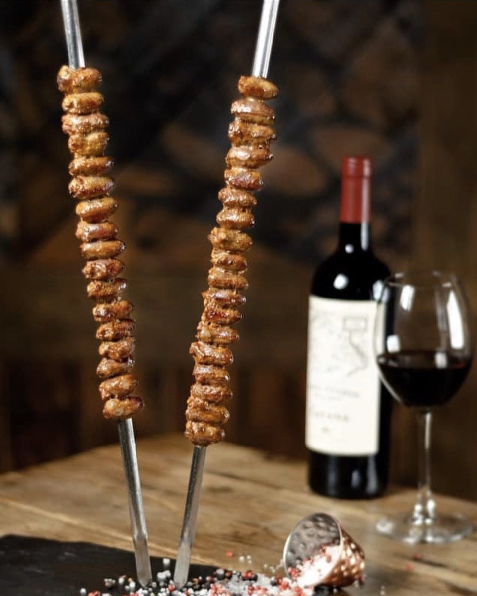 Join us this evening to try our famous chicken hearts! A Brazilian delicacy sure to get your taste buds going 😍                                                                #chickenhearts #coracao #vivabrazil #cardiff #brazilianfood #brazil