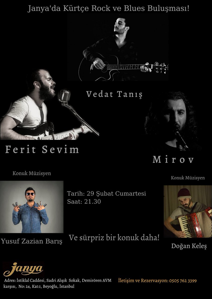 Şubatın 29'u için kimseye söz verme. Arkadaşını da al gel bu şöleni kaçırma. 
<a href="/vedattanis_/">Vedat Tanış</a>  @mirovsaki 
<a href="/BarJanya/">Janya Cafe & Bar</a>