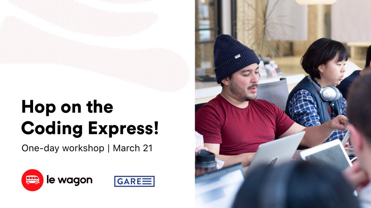 LeWagonMontreal's tweet image. Coding Express is back 🔥 Six hours of #workshop with teaching assistants on-hand to help. Start your tech journey now!
🎟 bit.ly/LWM-Coding-exp…
#learntocode #codingworkshops #html #css #APIs