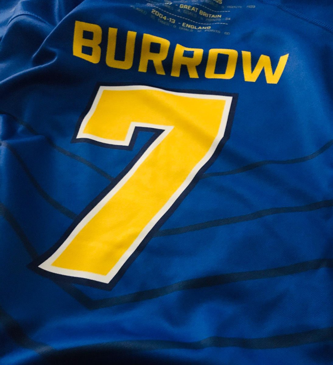 leedsrhinos's tweet photo. 👀Take a look at the new special limited-edition shirt that has been produced to raise funds in support of @Rob7Burrow.
The shirt is available to pre-order now at 
➡️https://t.co/5wpOKo9Hfr
#OneRobBurrow https://t.co/OEE7ZAPdCJ