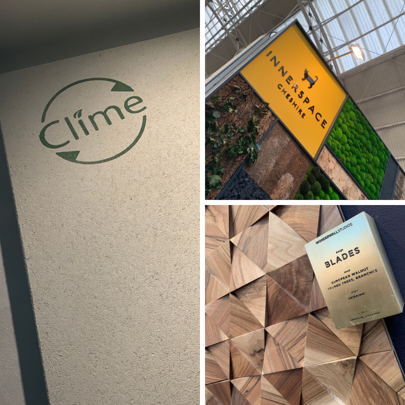 MansfieldMonk's tweet photo. #MMHQNews: Last weeks @surfacethinking was superb, we weren't disappointed. Here's some of what we saw: @Armourcoat surface finishes with this decorative plaster. @InnerspaceRich's preserved foliage was beautifully presented. @WonderwallSt's dramatic timber panels. #SDS20 https://t.co/Lj7AWyaHSt