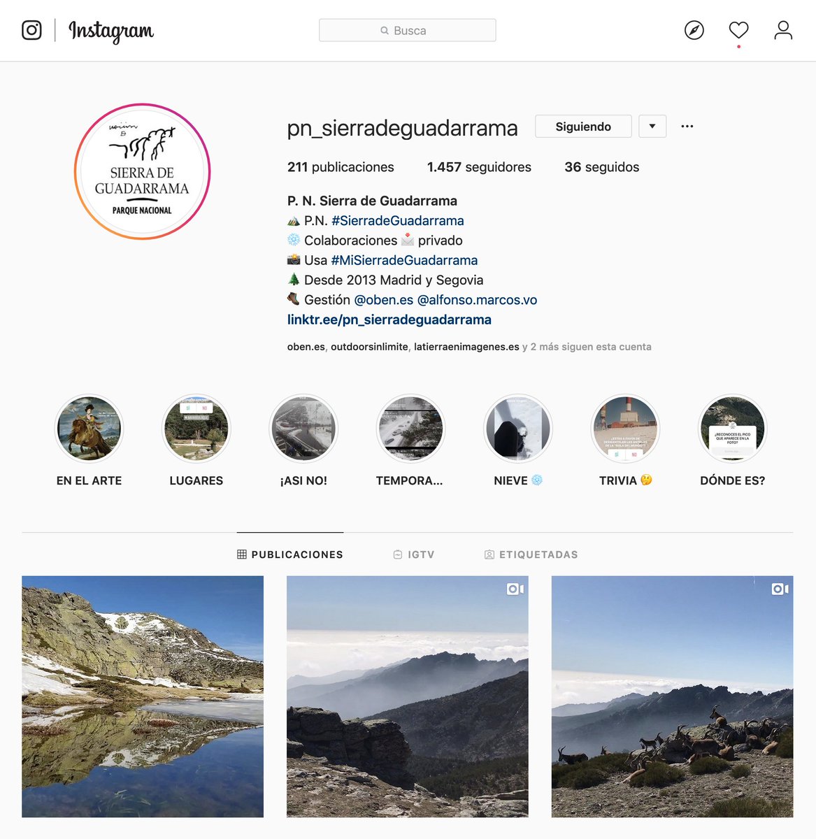 Pues sigue creciendo día a día la familia de seguidores en la cuenta dedicada a la #SierradeGuadarrama en Instagram. 🥳 Ahora solo queda que nieve un poquito para que la felicidad esa completa... 

🏕️instagram.com/pn_sierradegua…
