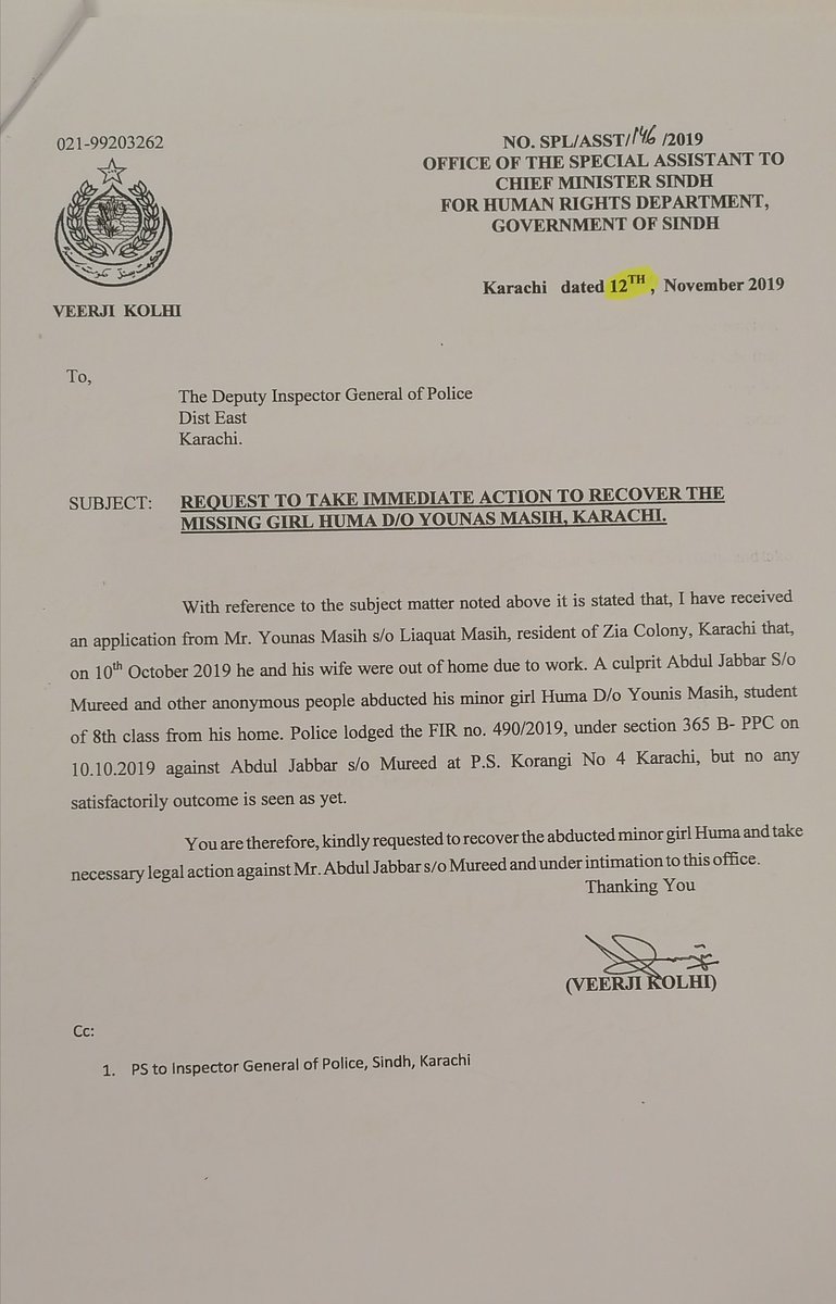 Veerji_Kolhi's tweet image. U can Criticize Sindh Govt &amp;amp; #PPP 4 law &amp;amp; order situation but there r 2 girls of 15 &amp;amp; 16 years age are missing from Karachi. Read the letter carefully &amp;amp; ask from IGP why he is not cooperating?
@HamidMirPAK  @BBhuttoZardari @MuradAliShahPPP @AseefaBZ @murtazawahab1 @SassuiPalijo