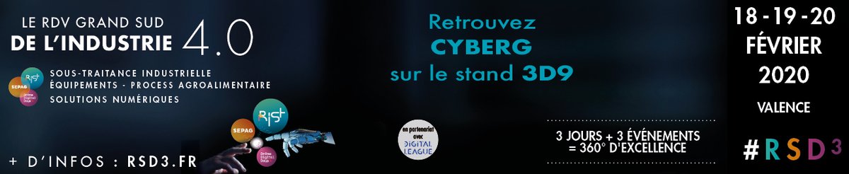 CYBERG_07's tweet photo. Demain nous serons au Stand 3D9 et nous vous accueillerons avec grand plaisir. https://t.co/awiYYlO5KY