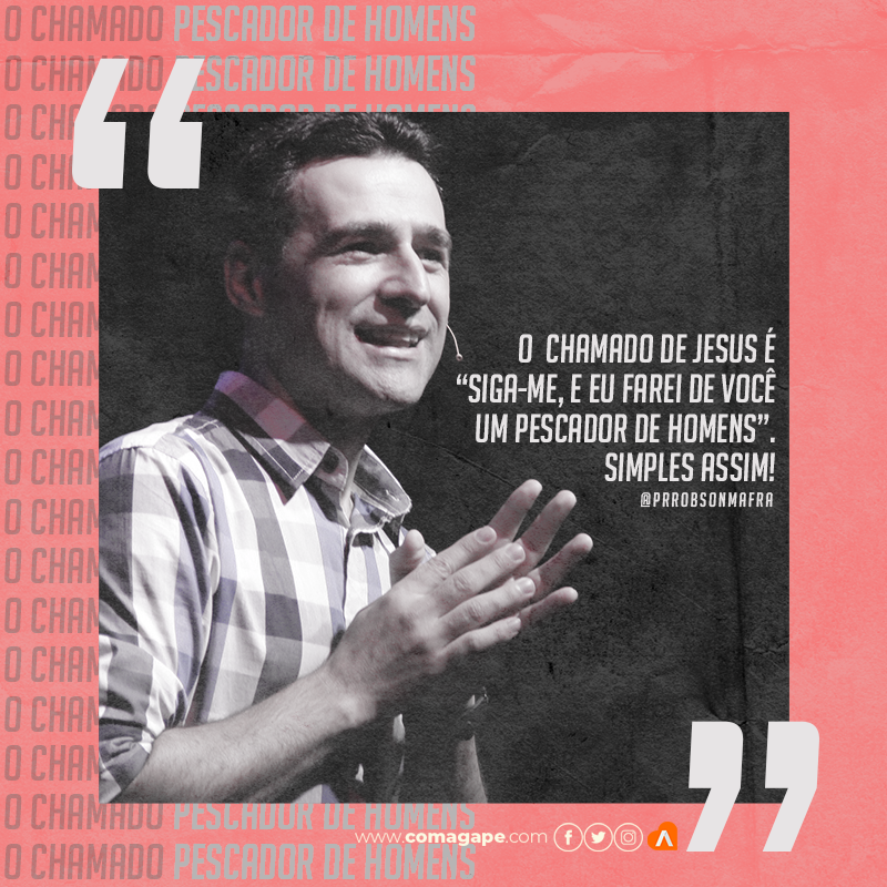 com_agape's tweet photo. O  chamado de jesus é
“Siga-me, e eu farei de você
um pescador de homens”.
simples assim!
@prrobsonmafra

#ochamado #pescadordehomens
#comagape #maisqueumaigrejaumafamilia https://t.co/Ety12J9hUd