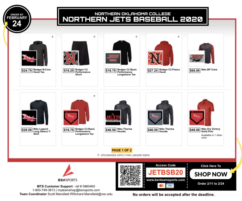nocenidjets's tweet photo. ✈️⚾️‼️ BSN Team Store is now open‼️

Store will close March 2nd so get your orders in soon‼️

Follow link⏬⏬⏬ to team shop
https://t.co/aaGZ3mpz4l https://t.co/XRLFy5RCAL
