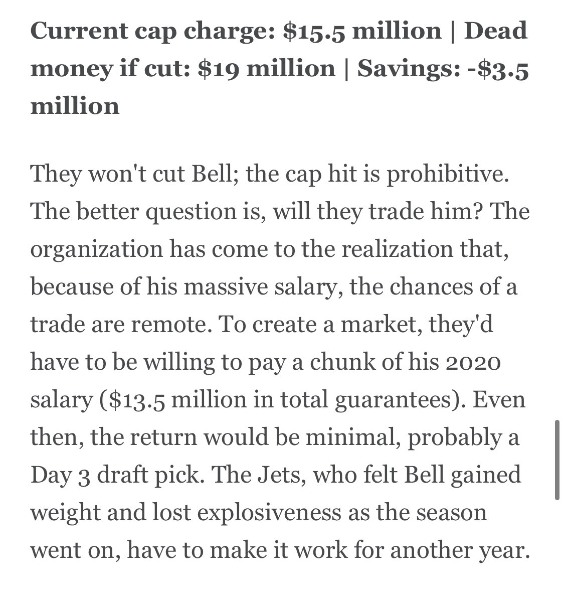 RajPC1's tweet photo. lol didn’t Bell lose like 10 lbs because of the flu at the end of the year 🙃 https://t.co/UYYZZCcBgt