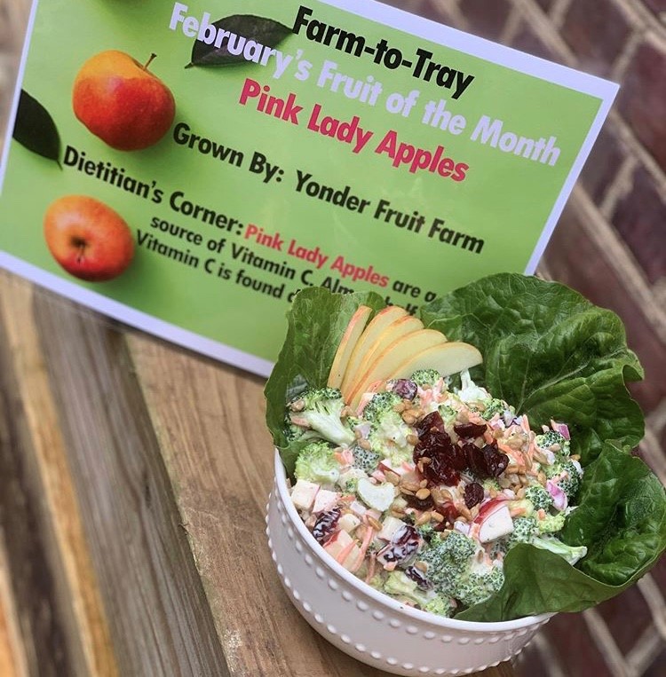 Pomptonian1's tweet photo. Broccoli Apple Salad featuring our February Fruit of the Month, Pink Lady Apples.
Thank you Zone 7
#pomptonian #foodservice #cafeteria #cafe #freshfromzone #apple #broccoli #salad #nutrition #farmtotray #healthy #locallygrown #thankyou #february #pinklady #pinkladyapple #food https://t.co/NRcfdxQALr