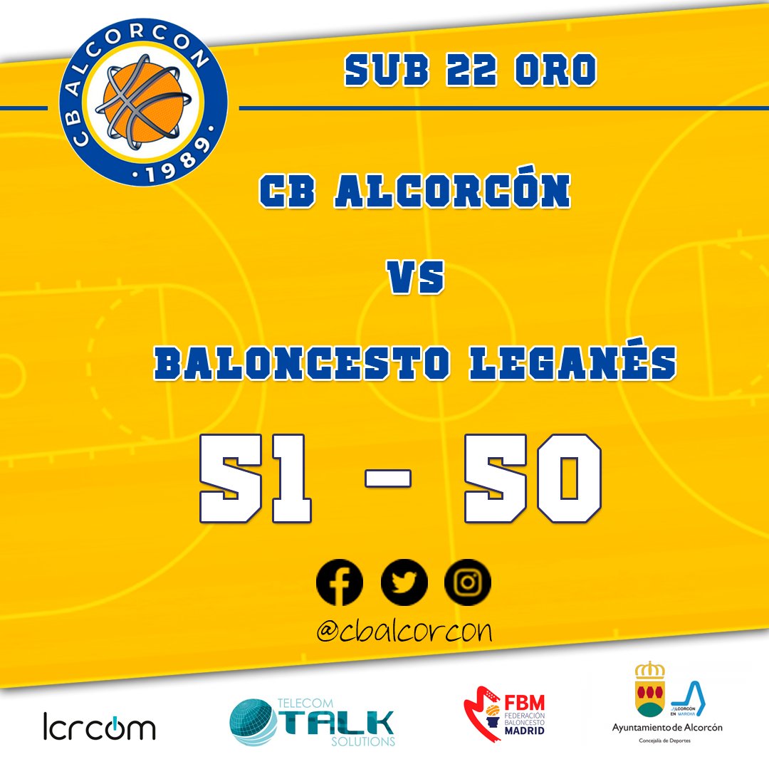 cbalcorcon's tweet photo. @cbalcorcon 51 - @basketleganes 50
Crónica: https://t.co/E1UIhViwMl
#cba #cbalcorcon #baloncestoalcorcon #deportesalcorcon #somosCBA #desde1989 #30aniversario #alcorcon #sub22oro https://t.co/hi0cnXKwQX