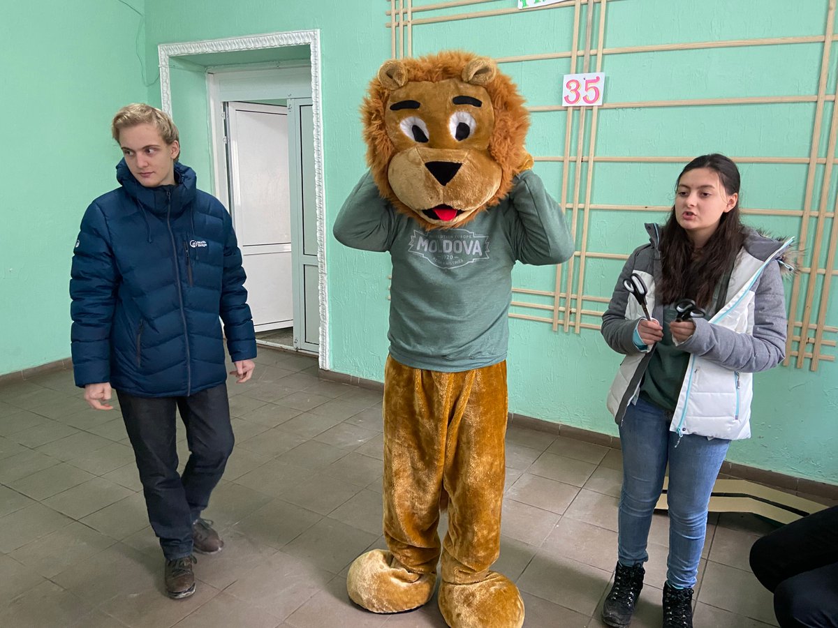 reignminUK's tweet photo. The things we do in the name of youth work! Here's some of our Moveolution team in Moldova leading children's programmes and visiting local families with food parcels. #Moveolution #ME20 https://t.co/wq91TEyylM