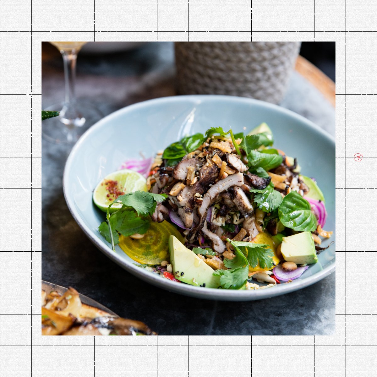 The greener, the better // Chopped Salad, olives + cucumber + tomato + haricot vert + avocado + asparagus + artichoke + hard-boiled egg + oregano dressing