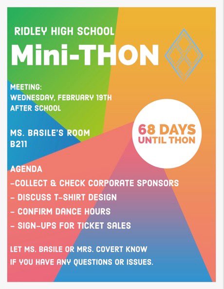 Join us Wednesday after school for our next meeting! #FTK