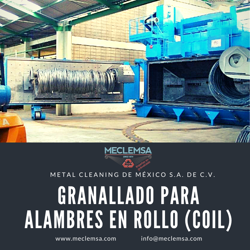 meclemsa's tweet photo. Las granalladoras de alambres discontinuas COIL, decapan rollos de hasta 3000 kilos de peso unitario por vez, en tiempos que varían entre los 7 y 20 minutos de proceso, dependiendo de los diámetros de alambre a tratar. 

#DiseñamosSolucionesParaTi
https://t.co/XwElffBgH9 https://t.co/nzijv1KH2x