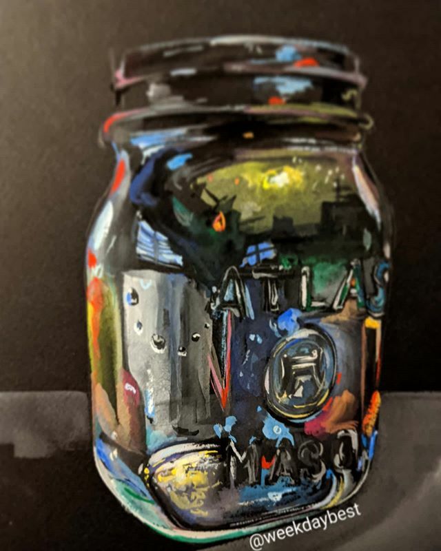 I've been experimenting with gouache in preparation for the #watercolorsummit2 this summer. I painted the Mason jar that I've used for painting since I started 7 years ago! I think I'm weirdly attached to it and didn't even realize it. Do you have little… ift.tt/39ItomQ