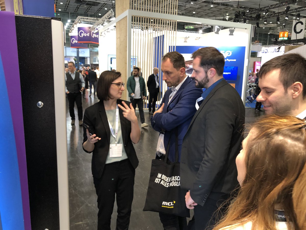 MSpiessl's tweet photo. Busy day for @syngenio , @ZIIB_bargeldlos and @Computop at the @EuroShop launching the vending machine payment app #PayWithCharlie ... #EuroShop2020 https://t.co/I4k9q5vZlr