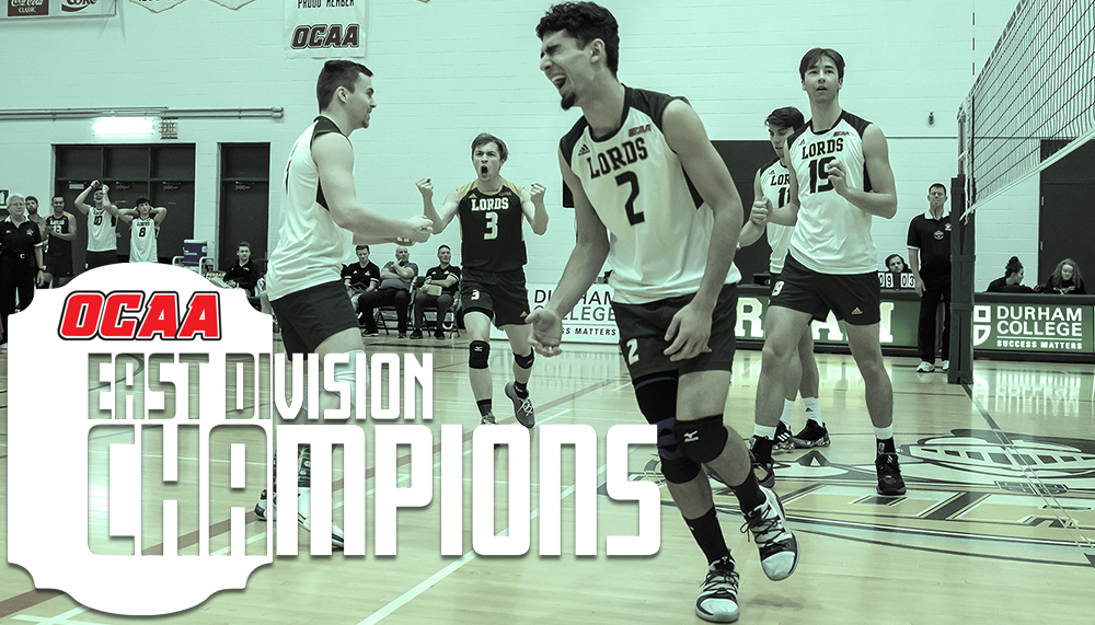 #OCAAMVB Final East Standings🏐
1⃣ @durhamlords 16-2✅
2⃣ @GeorgianGrizz 15-3✅
3⃣ <a href="/CanadorePanther/">Canadore Panthers</a> 14-4✅
4⃣ <a href="/FlemingKnights/">Fleming Knights</a> 10-8✅
5⃣ <a href="/ALGThunder/">Algonquin Thunder</a> 10-8✅
6⃣ <a href="/GBC_Huskies/">George Brown College Athletics</a> 9-9✅
7⃣ <a href="/LoyalistLancers/">Loyalist Lancers</a> 9-9✅
8⃣ <a href="/CentennialCOLTS/">CentennialCOLTS</a> 5-13✅
9⃣ <a href="/SenecaSting/">Seneca Sting</a> 1-17
🔟 <a href="/CoyotesLaCite/">CoyotesLaCite</a> 1-17