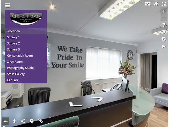 Virtual tours are a fantastic tool to showcase facilities, this award winning dental practice in Stockport has a lot to shout about.

We’ve produced this tour as part of their marketing strategy

360spin.com/church-road-de…