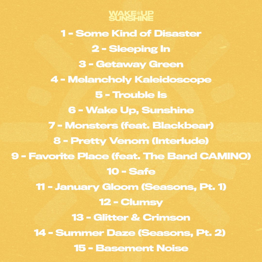 AllTimeLow's tweet image. WAKE UPP @iamblackbear @thebandcamino #WakeUpSunshine