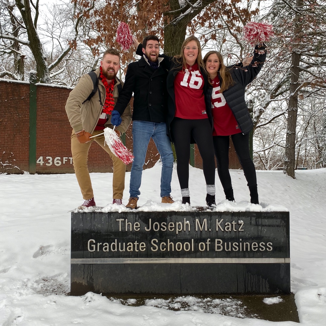 culverhouseua's tweet photo. Not your typical business trip! 💼 Last weekend, four students travelled to Pittsburgh, PA to compete in @KatzPittBiz Case Competition. On top of producing an excellent deliverable, Dalton Kerby won Best Presenter in the preliminary round. 🎤 #EmbraceTheCase https://t.co/U14LwiKA6p