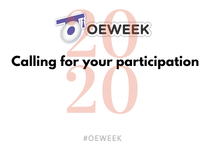 Open education practitioners, followers, educators, etc - don't miss being a part of #OEWeek 2020.   Submit a resource, a project, or a live event.  
openeducationweek.org
