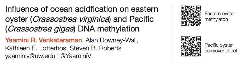 On my way to #OSM20! If you're interested in #oysters, #OceanAcidification, or #epigenetics, check out my poster tonight (ME14E-0080). I promise there's some exciting stuff on the rest of the poster 🦪🧬