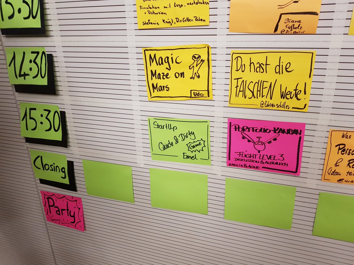 EnilaTellis's tweet photo. @saskia_br und ich haben auf dem #agileopenfire die Frage gestellt: Portfolio Kanban auf flight Level 3, wie macht ihr das so? Und wie bringt ihr die strategische Ebene in die Luft - ohne dass jemand in die Luft geht? :) Danke an alle Teilgeber ... https://t.co/KtYejpqGEE