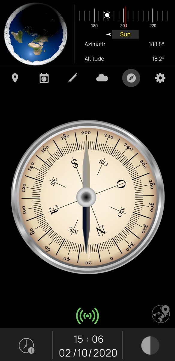 SimulationFlat's tweet image. New update is coming today will add these features:
- The app now can automatically pin point your location.
- You can observe the local directions of the sun and moon with high accuracy at any date and time with any given location using compass.
And much more..