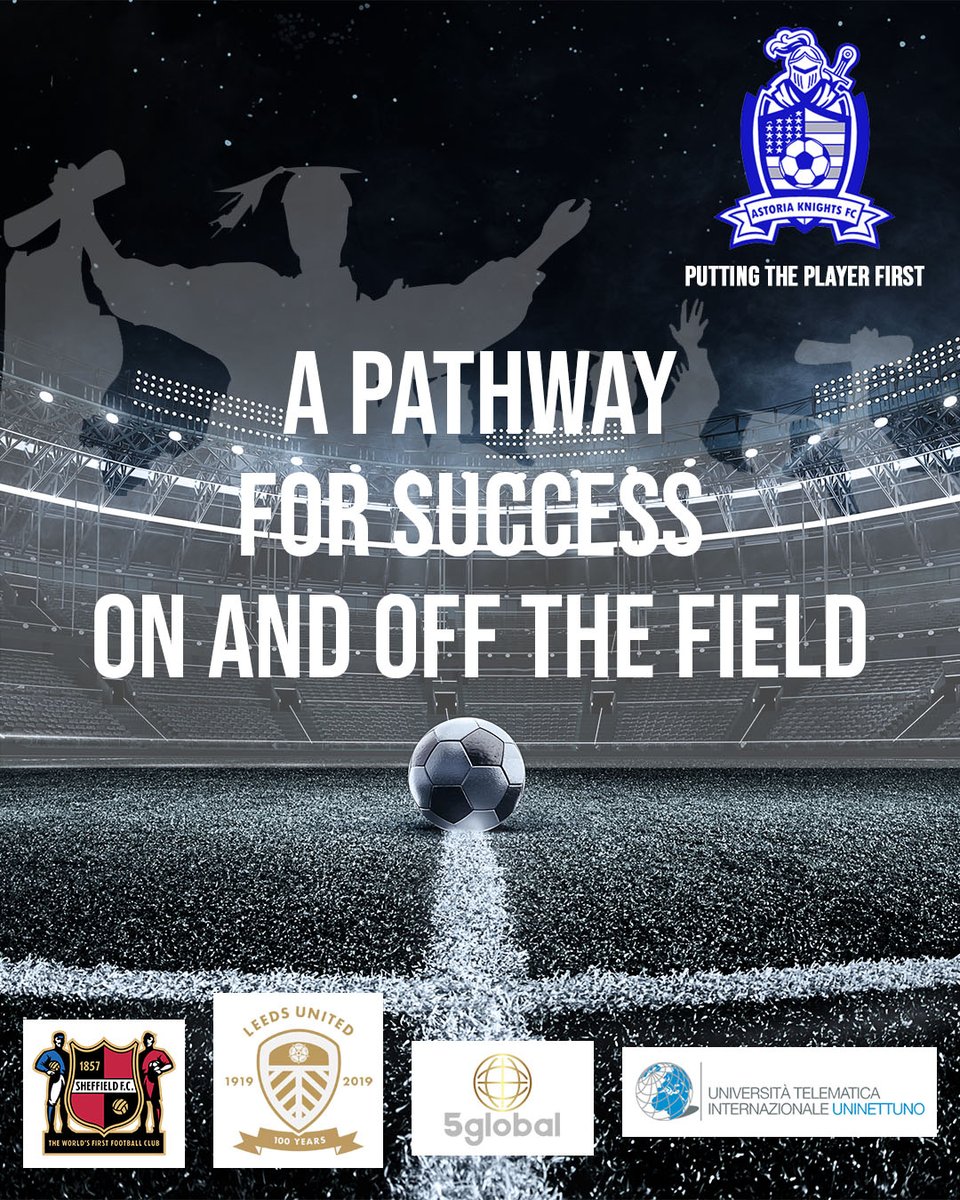 astoriaknights's tweet image. Astoria Knights FC has partnered with Sheffield FC, Leeds United College and 5global to combine 2 great things, education and football. We believe in putting the player first, creating a pathway for success on/off the field. Reg is now open for Bachelor’s and MBA programs. DM Us!