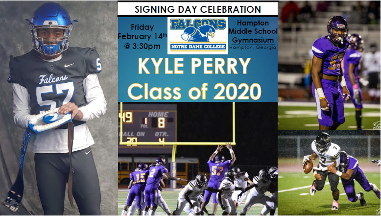 HHS_HCS's tweet photo. Congratulations to HHS Hornet, Kyle Perry! This Friday, February 14th, Kyle will "sign his Letter of Intent to continue his academic and football career at Notre Dame College." We are super proud! #hornetpride #swarm4life https://t.co/uEU3nSjpxZ