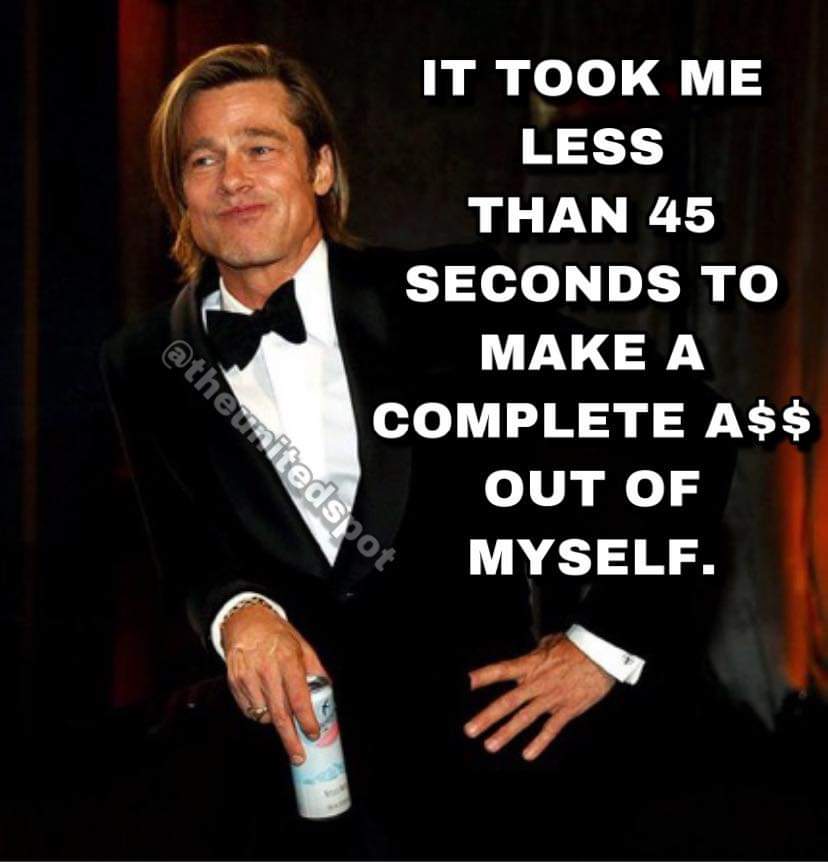 #OscarAwards #BradPitt Sometimes it is best to #RemainSilent. Just a word of advice.