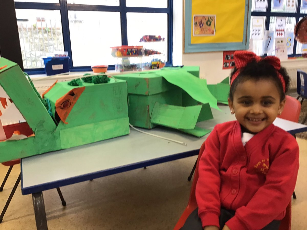 Stpcardiff's tweet photo. We have used the i pads to take photos of us with our class dragon. Mrs O’Brien asked if we wanted our photos taken and posted on Twitter. We said yes!  #digitalcompetenceframework #nurserypm https://t.co/Yr2qqLFf4U