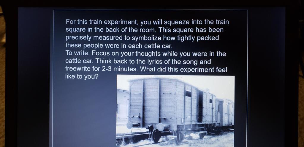 Akc_DisneyDiva's tweet photo. This train experiment. What might it feel like to be crammed in a cattle car and shipped off to your potential death? These Ss wrote about their feelings afterwards. #WICORwhileyouworkLSW https://t.co/7HsFMCpvd8