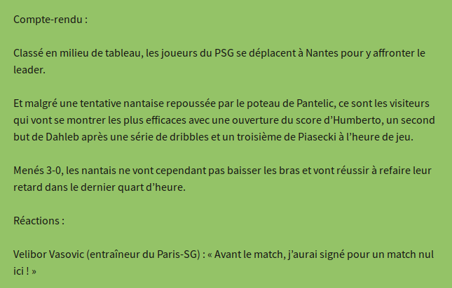 Coach_Nantais's tweet image. Eh @canalplus @CanalFootClub , vous pouvez dire à #stephaneguy qu'il a encore dit une grosse connerie hier soir pendant le match ? Parce que le @PSG_inside s'est déjà fait remonté 3 buts dans un match dans son histoire. Le 15/10/1976 à Saupin contre le @FCNantes. De rien.
#PSGOL
