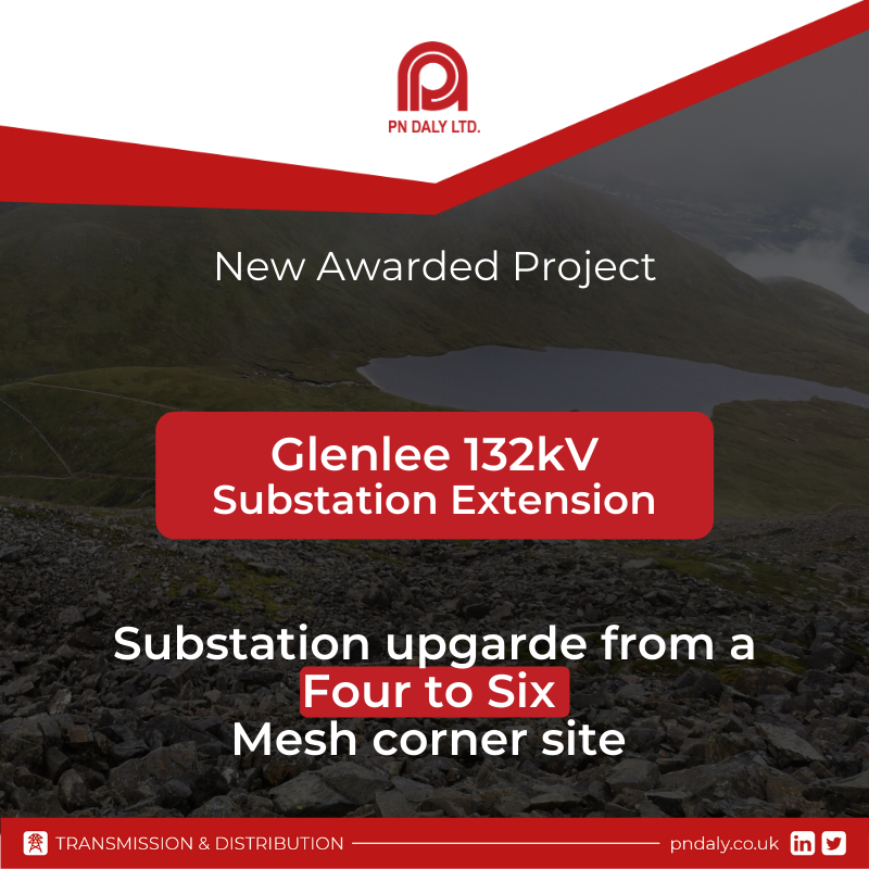 PN_Daly's tweet photo. PN Daly Ltd have won another "Transmission &amp; Distribution" contract, this time in Glenlee, South West of Scotland.

The project allows the substation to be upgraded from a Four to Six MESH corner site.

Utilities Connection expertise since 1966.

#Substation #transmission #PNDaly https://t.co/meWE16vSiJ